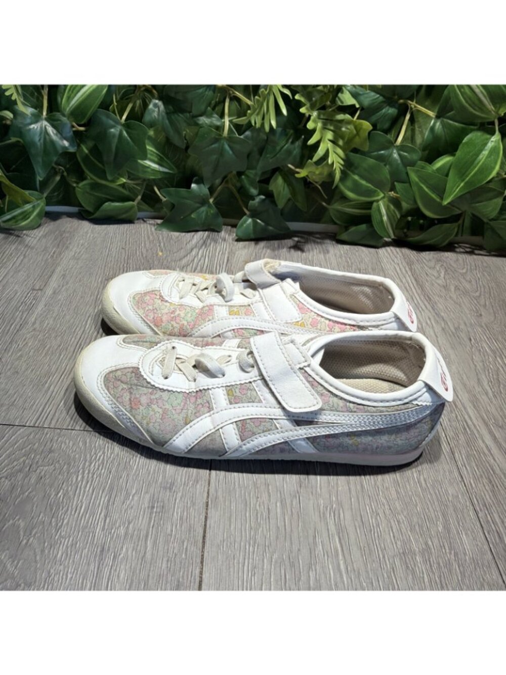Onitsuka Tiger Mexico 66 kids' Shoes "White Cotton Candy" floral Girls Size 3 - Picture 4 of 9